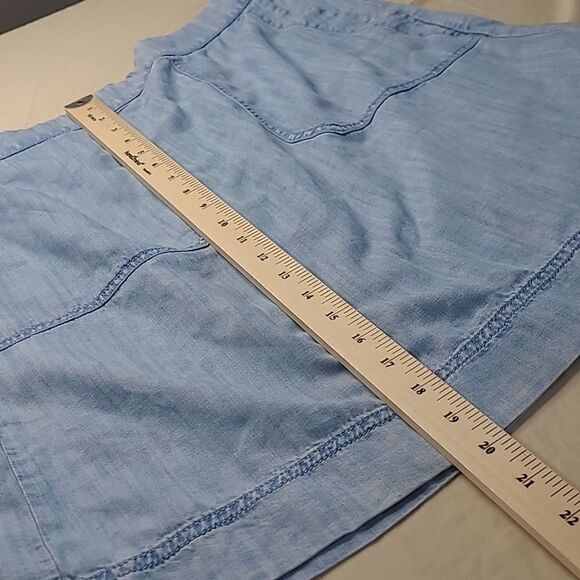 Foxcroft NYC sz M blue 100%tencel fabric - Picture 4 of 6